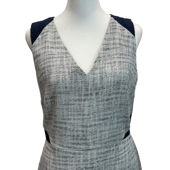 J. Crew Navy Grey Tweed Dress Size 4 Women’s Sleeveless - Picture 2 of 7